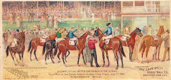 1903 Coney Island Jockey Club Horse Race Art by Row One Brand